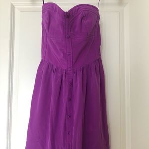 Rebecca Taylor Strapless Silk Dress